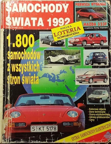 Autocatalog. Sanochody Swiata 1992: 1800 samochodow z wszystkich stron swiata